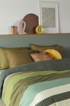Beddinghouse Juno Dekbedovertrek  Green 200x200/220 cm