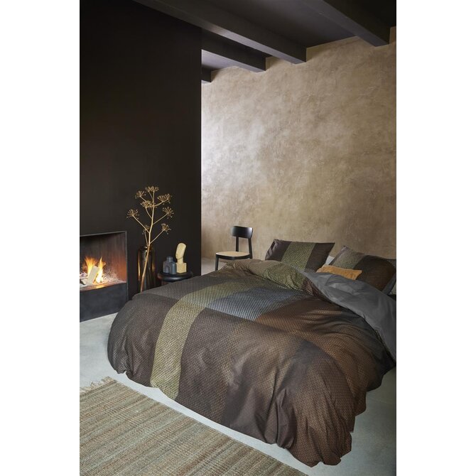 Beddinghouse Harris Housse de couette Brown 200x200/220 cm