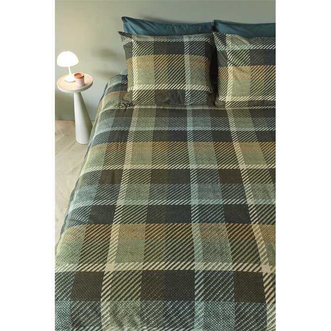 Beddinghouse Brett Housse de couette verte 200x200/220 cm