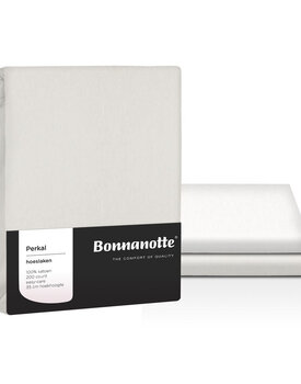 Bonnanotte Perkal Hoeslaken 180x210 Off White