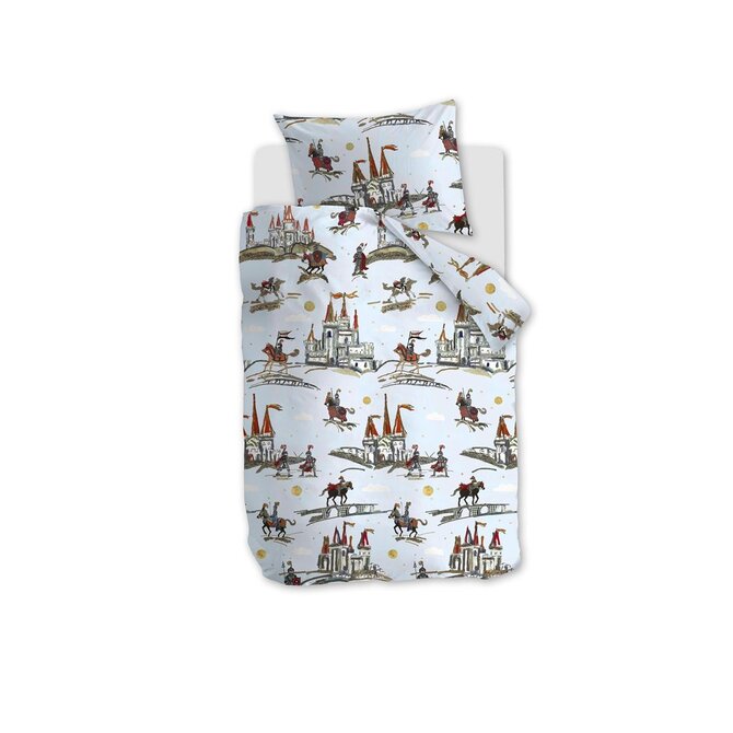 Beddinghouse x Hanneke de Jager Good Knights Housse de couette bleue 120x150 cm