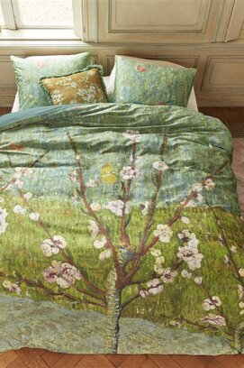 Beddinghouse x Van Gogh Museum Housse de couette Peach Trees Green 240x200/220 cm