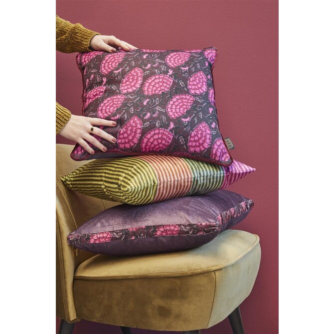 KAAT Amsterdam Boline Coussin décoratif Aubergine 40x60 cm