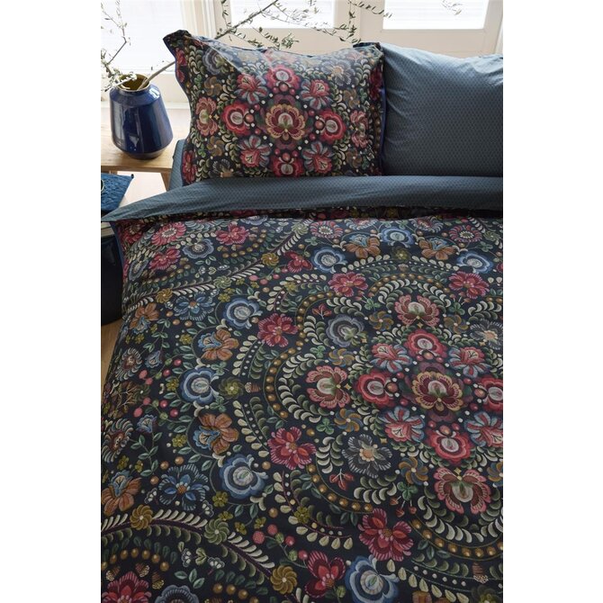 Pip Studio Il Ricamo Housse de couette Dark Blue 240x200/220 cm