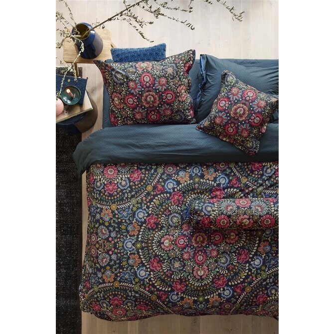 Pip Studio Il Ricamo Housse de couette Dark Blue 240x200/220 cm