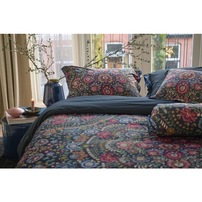Pip Studio Il Ricamo Dekbedovertrek  Donkerblauw 200x200/220 cm