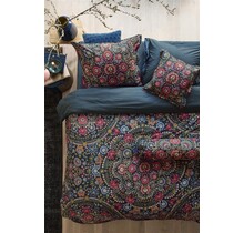 Pip Studio Il Ricamo Housse de couette Dark Blue 200x200/220 cm