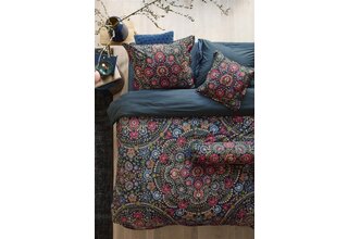 Pip Studio Il Ricamo Housse de couette Dark Blue 200x200/220 cm