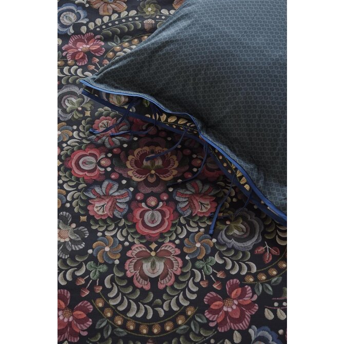 Pip Studio Il Ricamo Dekbedovertrek  Donkerblauw 140x200/220 cm