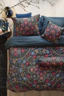 Pip Studio Il Ricamo Housse de couette Dark Blue 140x200/220 cm