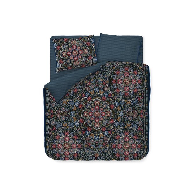 Pip Studio Il Ricamo Housse de couette Dark Blue 140x200/220 cm