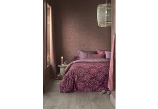 Pip Studio Il Mosaico Dekbedovertrek  Donkerrood 200x200/220 cm