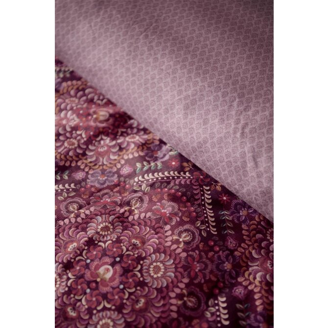 Pip Studio Il Mosaico Dekbedovertrek  Donkerrood 140x200/220 cm