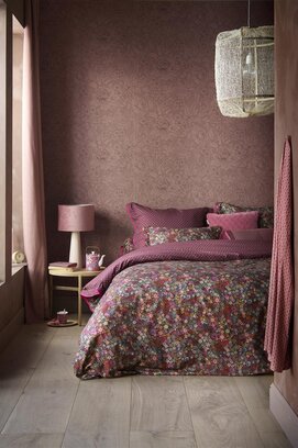 Pip Studio Tutti i Fiori Dekbedovertrek  Donkerrood 200x200/220 cm