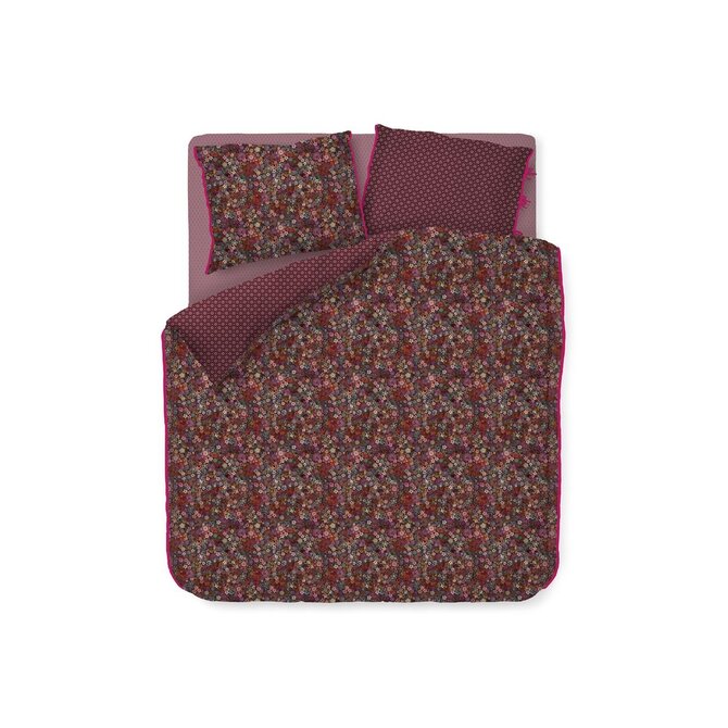 Pip Studio Tutti i Fiori Housse de couette Dark Red 140x200/220 cm