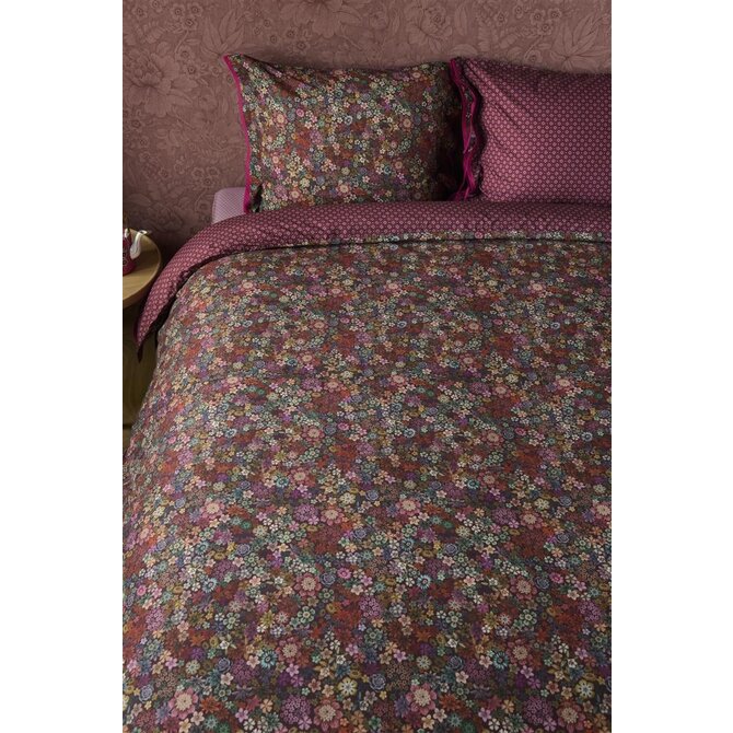 Pip Studio Tutti i Fiori Housse de couette Dark Red 140x200/220 cm