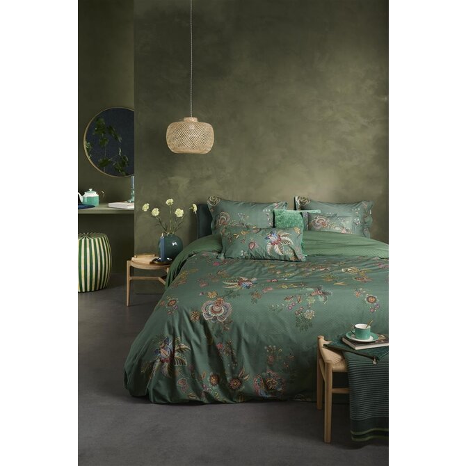 Pip Studio Cece Fiore Housse de couette verte 240x200/220 cm