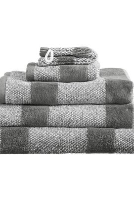 Beddinghouse Sheer Stripe Washandje  Antraciet 16x22 cm