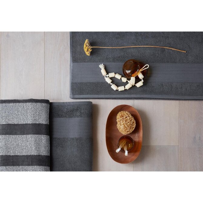 Beddinghouse Gant de toilette Sheer Stripe Anthracite 16x22 cm