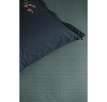 Pip Studio Thousand Leaves hoeslaken  Blauw Grijs 100x200 cm Hoekhoogte 25 cm