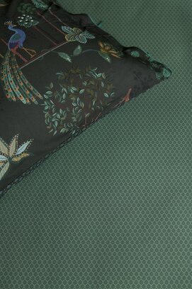 Pip Studio Thousand Leaves hoeslaken  Groen 100x200 cm Hoekhoogte 25 cm
