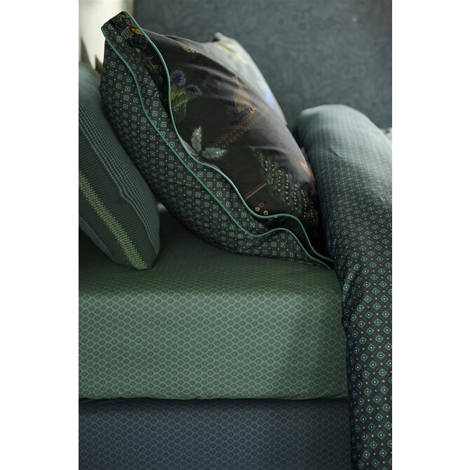 Pip Studio Thousand Leaves hoeslaken  Groen 100x200 cm Hoekhoogte 25 cm