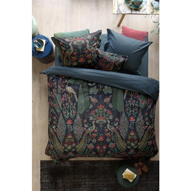 Pip Studio Pavoni Dekbedovertrek  Donkerblauw 200x200/220 cm