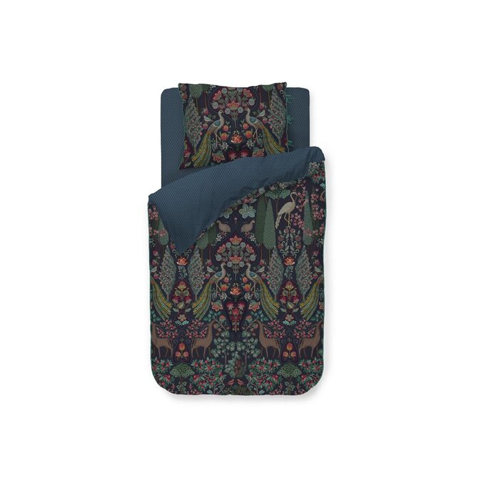 Pip Studio Pavoni Dekbedovertrek  Donkerblauw 200x200/220 cm