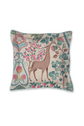 Pip Studio Pavoni Coussin carré blanc cassé 45x45 cm