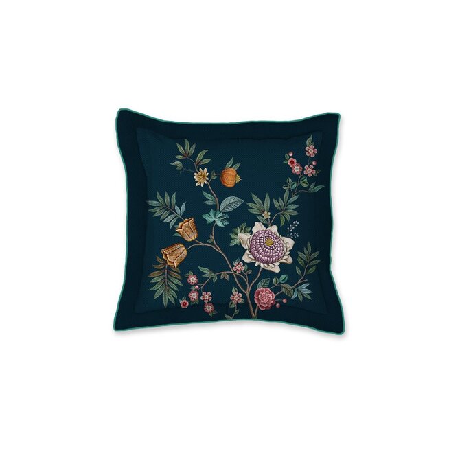 Pip Studio Il Paradiso Coussin carré Bleu foncé 45x45 cm