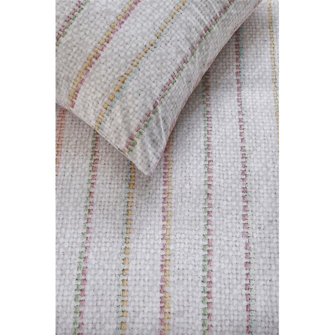 Ariande at Home - Housse de couette Soft Lines Offwhite 140 x 200/220 cm