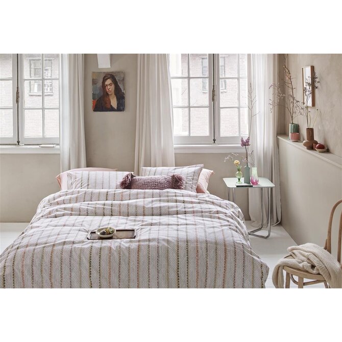 Ariande at Home - Housse de couette Soft Lines Offwhite 140 x 200/220 cm