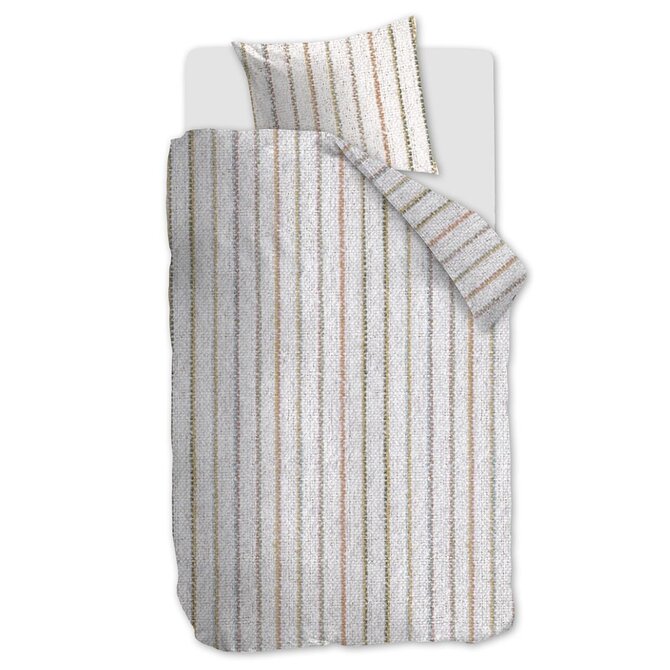 Ariande at Home - Housse de couette Soft Lines Offwhite 140 x 200/220 cm