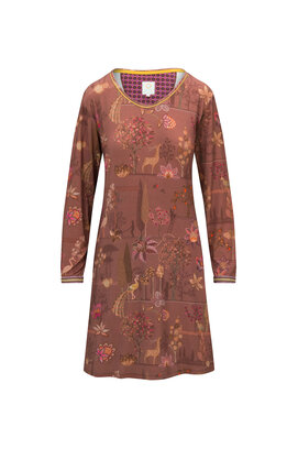 Pip Studio Dana Long Sleeve Nightdress Alberi Pink XL