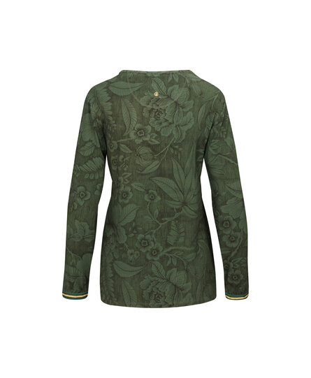 Pip Studio Trice Long Sleeve Top Casa dei Fiori Green XL