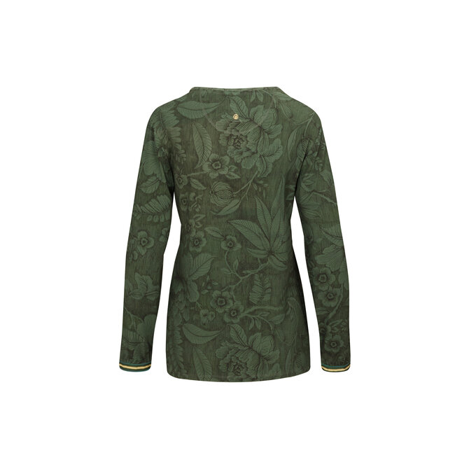 Pip Studio Trice Long Sleeve Top Casa dei Fiori Green L Pip Studio Trice Long Sleeve Top Casa dei Fiori Green L