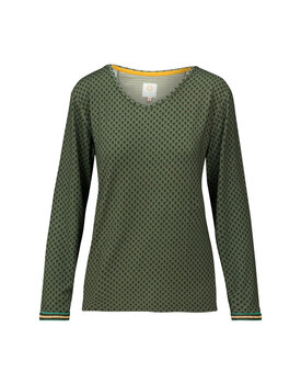 Pip Studio Trice Long Sleeve Top Suki Forest Green S