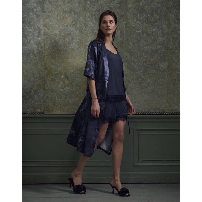 Essenza Sarai Flora Kimono nightblue M