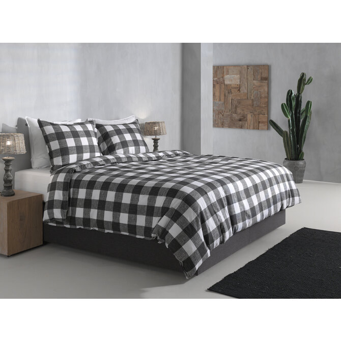 Zo! Home Quattro di Lino Dekbedovertrek 240x200/220 Dark Grey