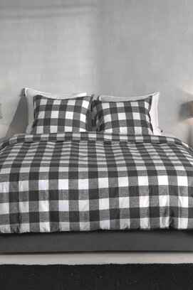 Zo ! Home Quattro di Lino housse de couette 240x200/220 Dark Grey