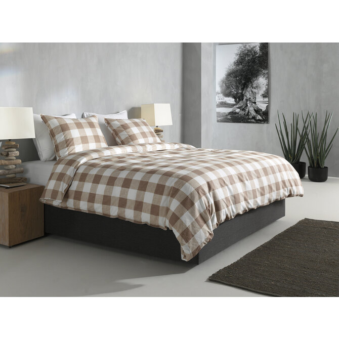 Zo ! Home Housse de couette Quattro di Lino 140x200/220 Sandy Beige