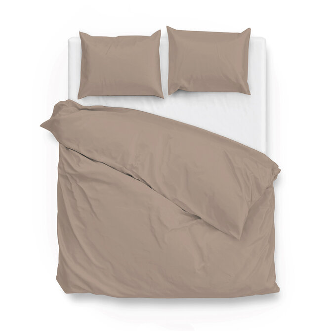 Zo Home Satinado Dekbedovertrek 140x200/220 Praline Brown