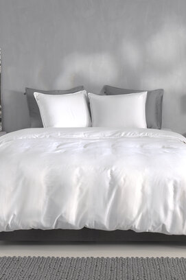 Zo ! Home Satinado Housse de couette 140x200/220 Blanc