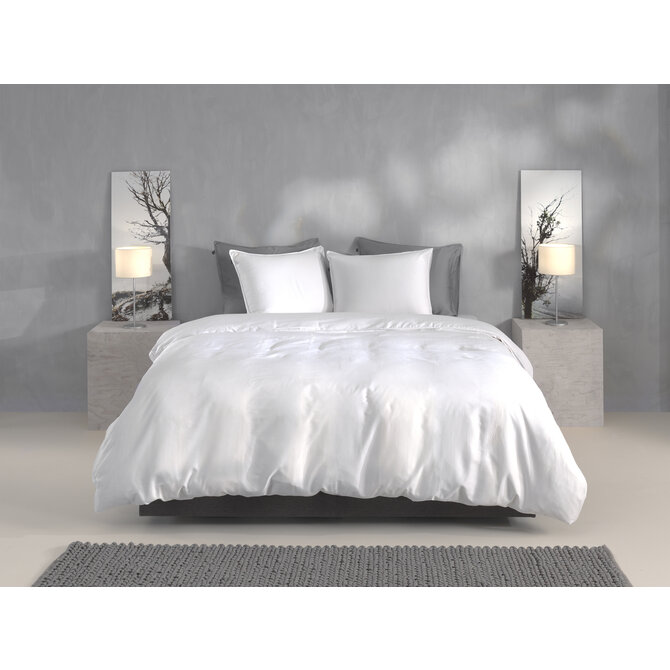 Zo ! Home Satinado Housse de couette 140x200/220 Blanc