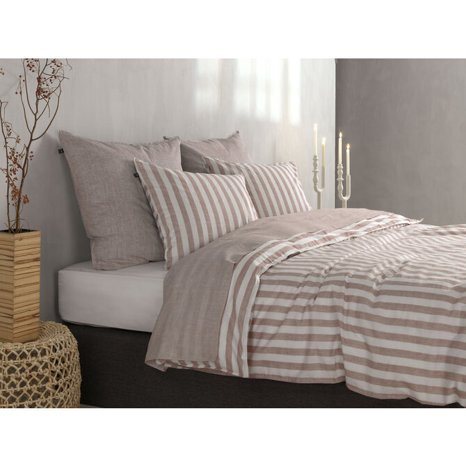 Zo ! Home Housse de couette Banda di Lino 240x200/220 Shell Nude