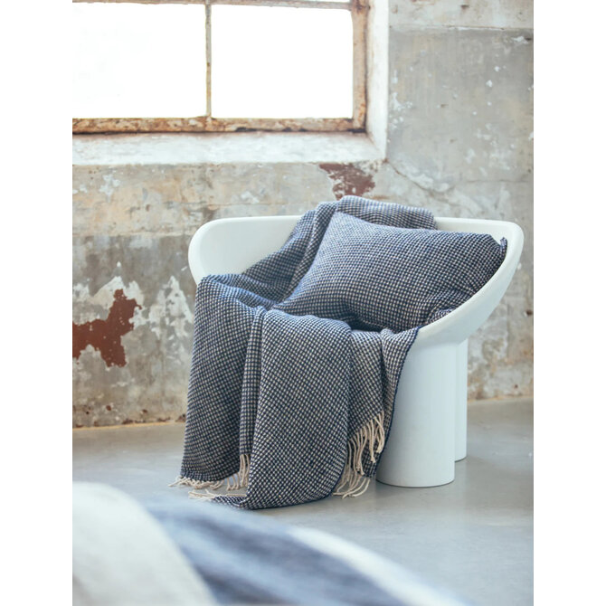 Vandyck Home 95 Plaid bedsprei 160x260 blue ink