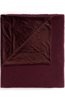 Essenza Teddy plaid Plum wine 150x200