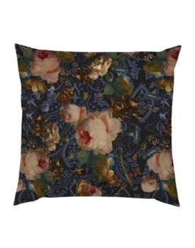 Essenza for Maurtitshuis  Gallery of Roses Cushion 50x50 Nightblue