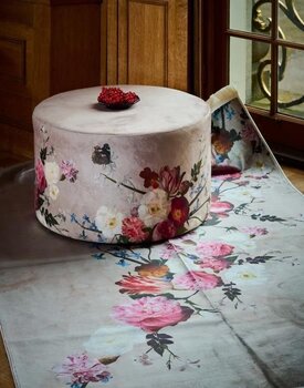 Essenza for Maurtitshuis  Flower Statement Pouf Round Stone