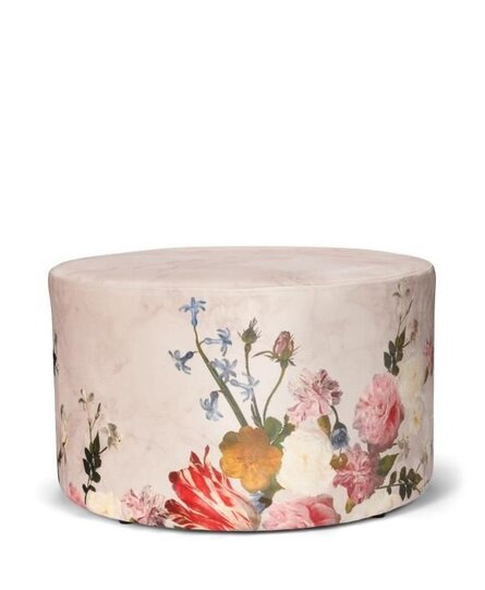 Essenza for Maurtitshuis  Flower Statement Pouf Round Stone